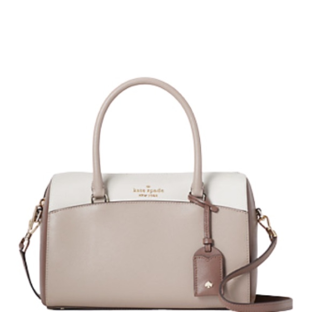 Kate Spade Devyn Medium Duffel Satchel Neutral cross body